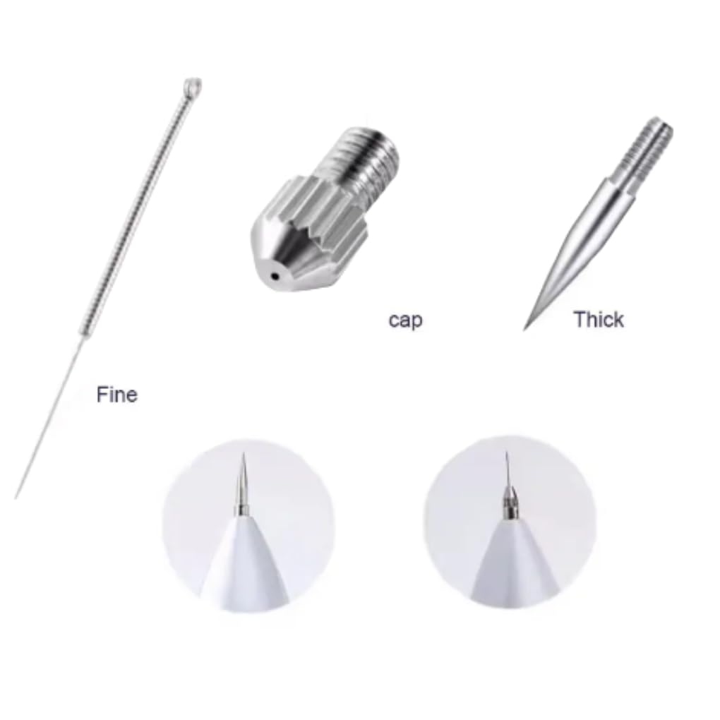 Universal Parts Accessory Compatible with Blemish Removal Tools: 100 Fine Tips+1 Thick +1 Cap