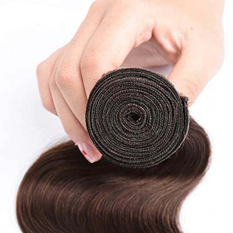 Chocolate Brown Bundles Human Hair Color 4 Body Wave Bundles Niegmeag Brazilian Virgin Remy Hair Single Bundle 20 Inch Brown Body Wave Bundle 100g