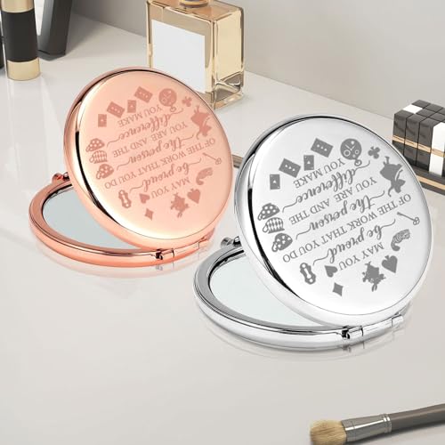 PLITI Princess Movie Inspired Gift Princess Fan Gift May You Be Proud of The Work That You Do Fairy Tale Compact Mirror (Be Proud ALIC CM)