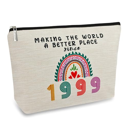 26th Birthday Gifts for Her Makeup Bags, 26th Birthday Decorations for Women, 1999 Anniversary 26 Year Old Gift Ideas for Wife, Sister, Best Friend Female, Mothers Day, Christmas Cosmetic Travel Bag