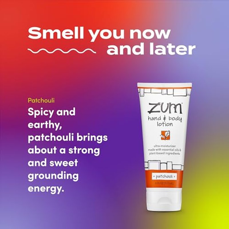Indigo Wild Zum Hand & Body Lotion - Natural Hand Lotion for Dry Hands - Body Lotion for Women & Men - Body Moisturizers Include Shea Butter, Jojoba Oil & More - Patchouli Scent - 6 fl oz