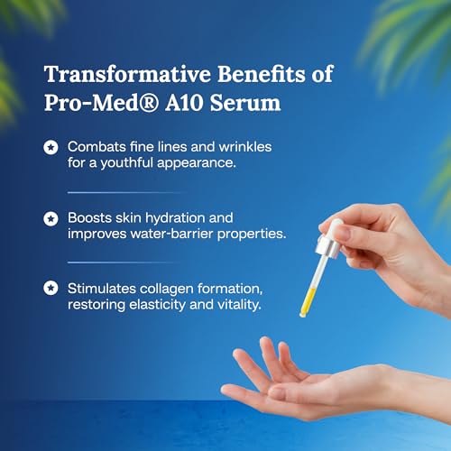 Pro-Med Retinol Therapy Anti-Aging Serum Pure Retinol with Vitamin A, C, E, Pro-Med Q10 & Avocado Oil Preservative-Free Hydrating Collagen Boosting Wrinkle Reducing 1 oz