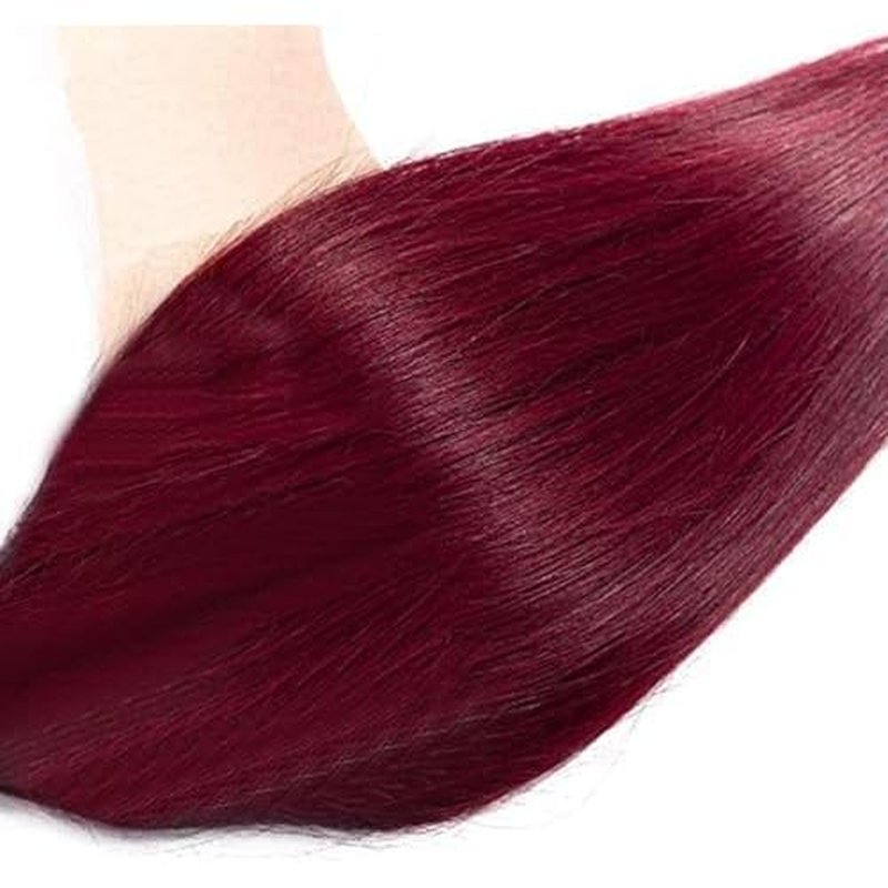 Augfst Brazilian Virgin Human Hair Bundles Burgundy 99J Straight Wave Bundles Human Hair 24 26 28 inch Unprocessed Brazilian Wine Red Quick Weave Hair for Black Women