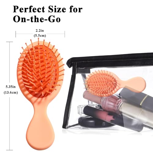 12 Pack Mini Hair Brush Bulk, Wet Hair Brush for Travel, Mini Brush for Most Hair Types, Travel Brushes, Bridesmaid Gifts