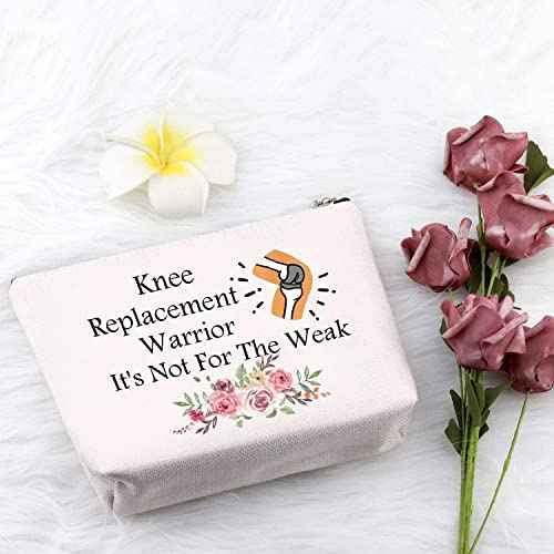 PXTIDY Knee Replacement Warrior Gift Knee Surgery Recovery Cosmetic Bag Joint Arthroplasty Warrior Mom Wife Gift Orthopaedic Toiletry Pouch