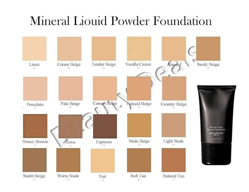 Mineral Liquid Powder Foundation - Broad Spectrum SPF 15 | Porcelain Shade, Pack of 2