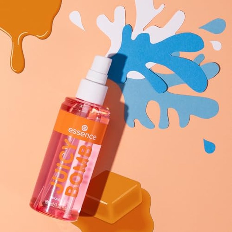 essence | Juicy Bomb Body Mist| Gourmand Caramel with Pistachio & Jasmine | Long-Lasting, Travel-Friendly & Vegan (02 | Caramel Crush)