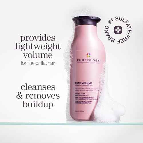Pureology Pure Volume Shampoo - Enhances Volume and Movement, Lightweight Shampoo for Fine, Flat, Color Treated Hair, Sulfate-Free & Vegan