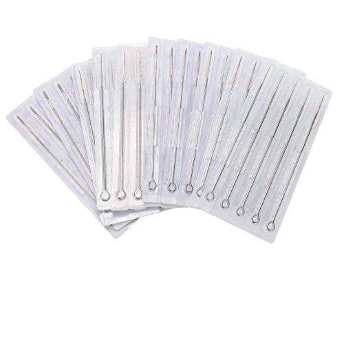 Tattoo Needles,50pcs Disposable Bugpin Needles Premium Quality Tattoo Needle Liners 1RL Tattoo Needles 1 Round Liner (1RL) Silver