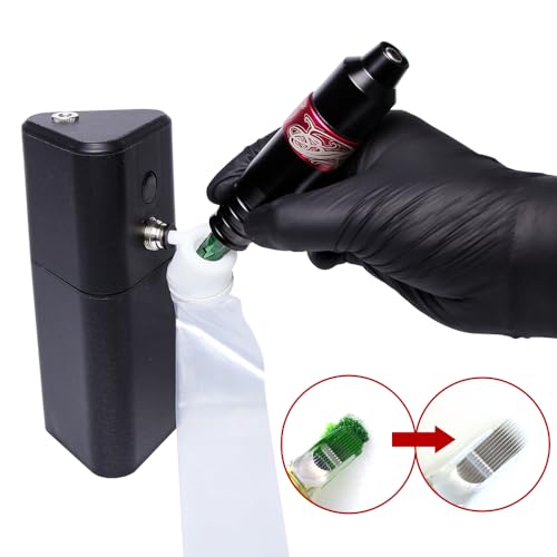 Tattoo Needle Cleaning Machine-Automatic Sensor Cleaning for Needles Tip Professional, Tattoo Equipment,Cartridge Needle Washer for Tattoo Beginners and Artists (plug in (an electronic device)