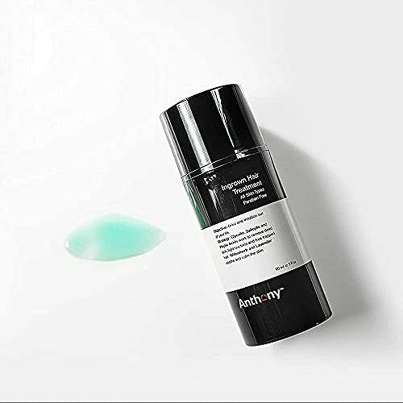Anthony Ingrown Hair Treatment for Men, Gel Solution to Calm Razor Burn, Scar and Redness Eliminator, Bump Removal, 3 Fl Oz, Pack of 3