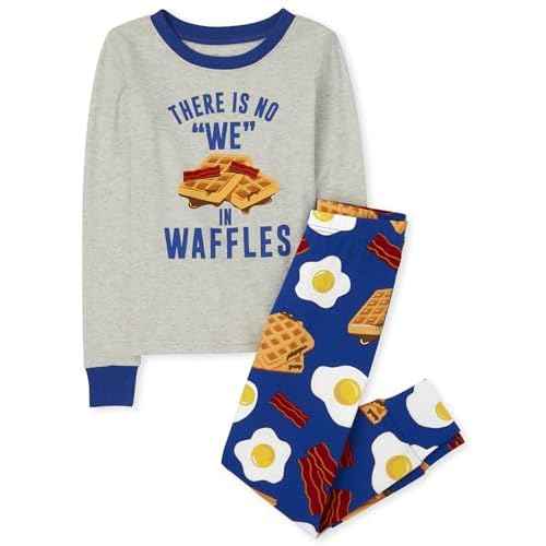 The Children's Place Boys' 100% Cotton Long Sleeve Top and Pants,2 Piece Pajama Set