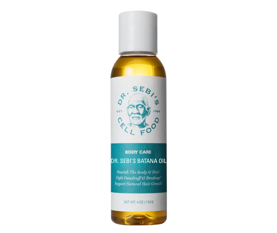 Dr. Sebi’s Batana Oil for Hair Growth - 100% Natural Coconut & Olive Oil | Supports Scalp Health & Stronger Hair - 4 fl oz
