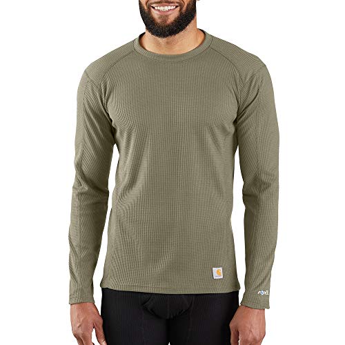 Carhartt Men's Base Force Midweight Classic Crew, Burnt Olive, 4X-Large