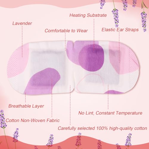 Bonuci 12 Pcs Christmas Steam Eyemasks Bulk Christmas Stocking Stuffer for Coworker Employee Staff Xmas White Elephant Gift Basket Stuff Party Favor for Adult Women Men Lavender Scent Sleep Eyemask