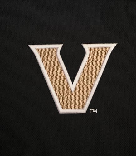Vantage Apparel Men's Collegiate Polyester Mesh Team Icon Polo, Vanderbilt Commodores, Black, XX-Large