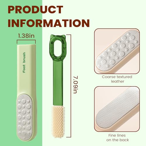 Dual-Sided Callus Remover & Foot File Set - Pedicure Exfoliator Tool with Silicone Brush for Smooth Feet-Orange