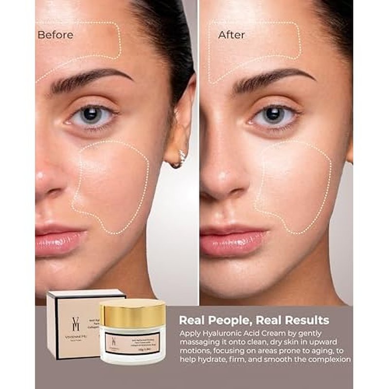 Anti-Aging and Firming Face Cream with Collagen and Hyaluronic Acid(50g/1.8oz)