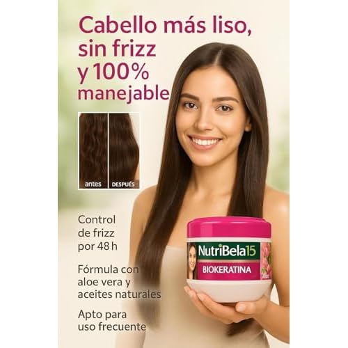 NutriBela 15 Biokeratina - Yahve Hair Treatment, Smooth & Manageable, with 15 Natural Ingredients, 300 ml