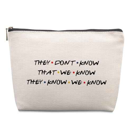 Friends TV Show Gifts Cosmetic Bag, Funny Gifts Friends TV Show Merchandise Birthday Friendship Gifts for Women Friends Fans Sister Bestie Best Friends Gifts Funny Makeup Bag