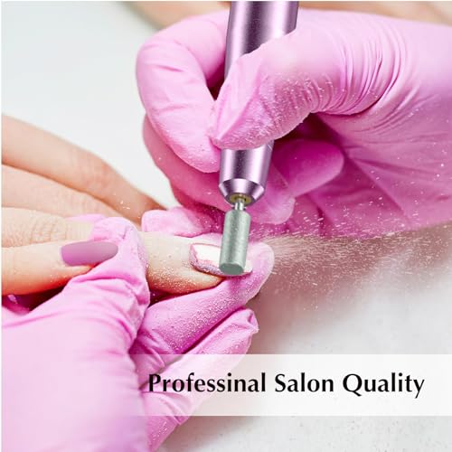 COSLUS Electric Nail Drill File Professional: for Acrylic Gel Dip Powder Nails Portable Nail Machine Kit Manicure Pedicure Tools Polishing Set with Nail Drill Bits Sanding Bands