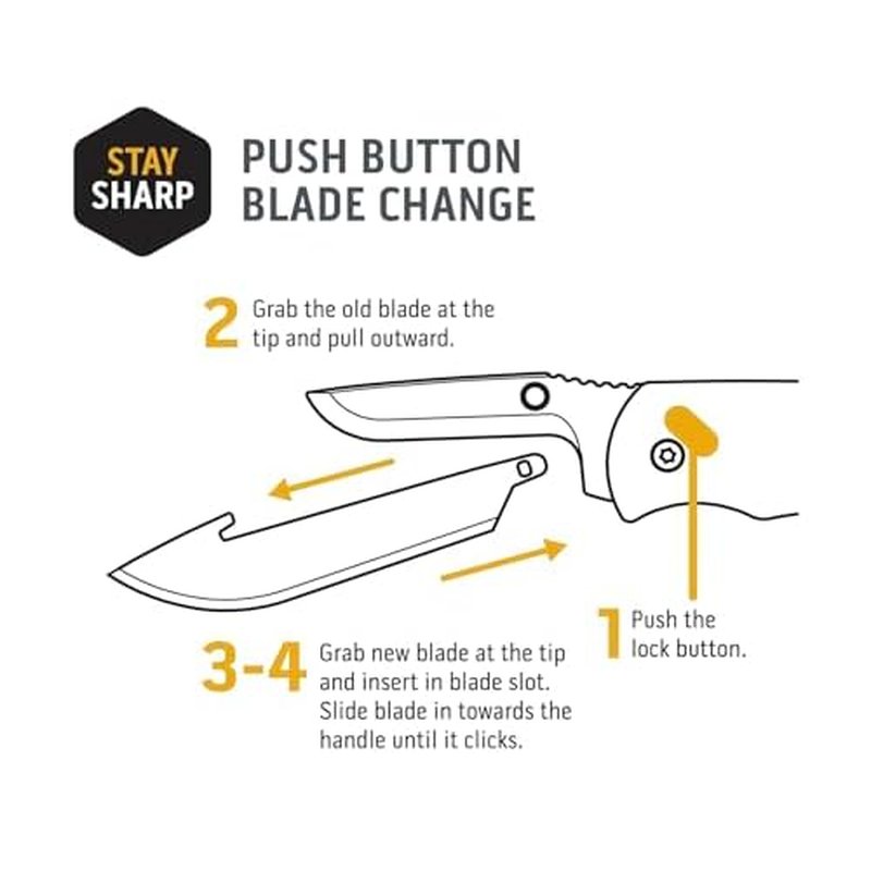 OUTDOOR EDGE RazorSafe 3" Black Utility with Serrations - 6 Pack of Black EDC Utility Blades, Compatible 3" Razor Blade Knives, Perfect for Work & Everyday Carry