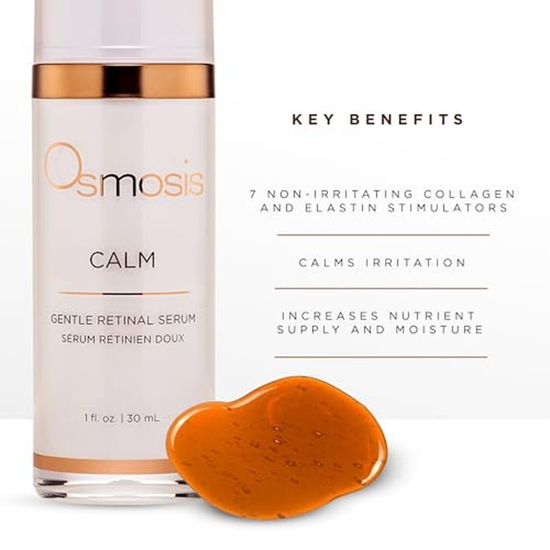 Osmosis CALM Gentle Retinal Facial Serum with Soothing Vitamin A for Aging, Sensitive, Dry, Irritated and Sensitive Skin, 1 Oz