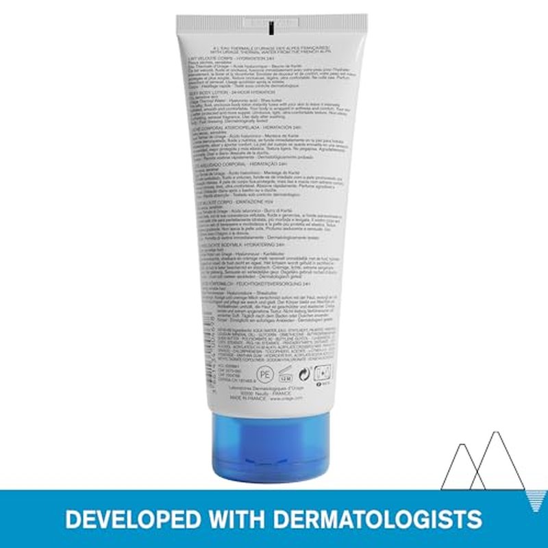 URIAGE Silky Body Lotion with Shea Butter & Hyaluronic Acid | 24H Hydration, Smoothing Effect, Moisturizer, Paraben-Free