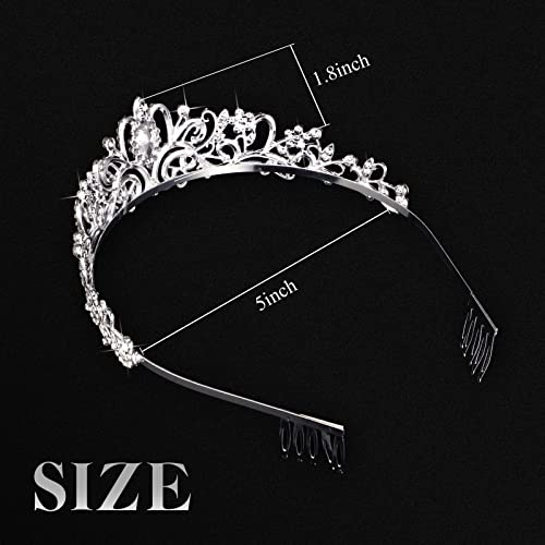 BBTO 10 Pcs Crystal Tiara and Crowns for Women Girls Princess Rhinestone Crown Queen Headband with Combs Bride Tiara for Birthday Party Wedding Prom Hair Accessories