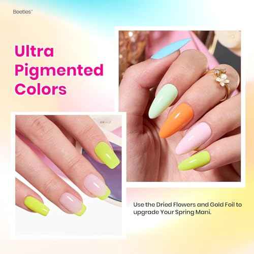 Beetles Gel Nail Polish Set, 20 Colors Neon Hot Pink Glitter Yellow Orange Blue Pastel Gel Nail Polish Kit Base Glossy & Matte Top Coat Rainbow Nail Gift for Women Diva of Divas