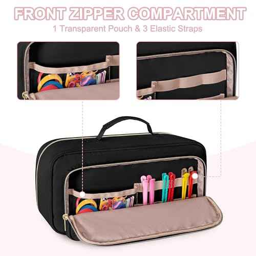 Fasrom Travel Carrying Case Compatible with Shark Flexstyle Hair Dryer, Hair Tool Organizer Bag Compatible with Dyson Airwrap and Straightener, Black