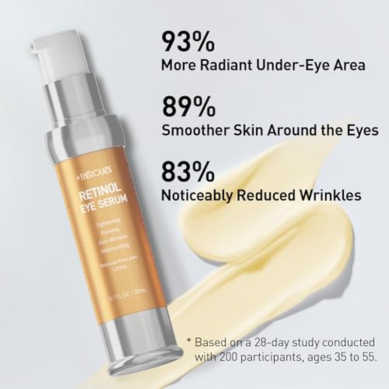 Retinol Eye Cream for Anti-Aging & Wrinkles ? Firming, Hydrating & Repairing Eye Serum with Niacinamide, Hyaluronic Acid, Vitamin E & Bifida Ferment Lysate, 0.7 Fl Oz (Pack of 1)
