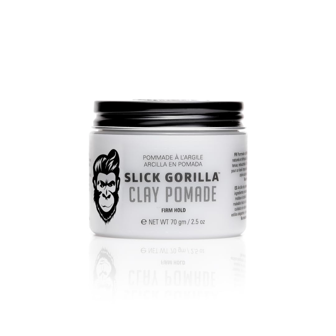 Slick Gorilla Clay Pomade for Men - Firm Hold Hair Clay with Natural Matte Finish | 2.5 oz (75 ml)