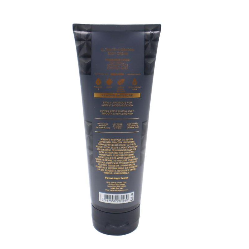 Bath & Body Works VANILLA NOIR Men's Collection Ultimate Hydration Body Cream Gift Set with a Red Bow for Holidays - Pack of 2