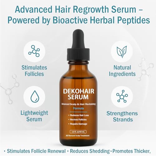 DEKOHAIR Hair Regrowth Serum, Advanced Scalp Treatment for Thicker, Fuller Hair, Reduces Shedding & Revitalizes Follicles, for Men & Women, 2 fl oz