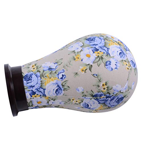 1 Piece Canvas Block Head Mannequin Head for Hair Extension Lace Wigs Making and Display Styling (Blue 22")