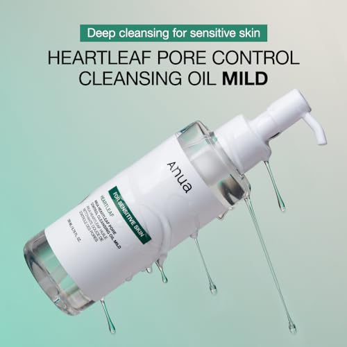 ANUA Mild Double Cleanser Duo - Heartleaf Pore Control Cleansing Oil & Quercetinol Face Wash | Korean Skincare Essentials