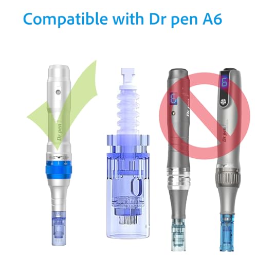 Microneedling Pen Cartridges for Dr Pen A6, Easy-to-Use for Home Use (24 Pin,10PCS)