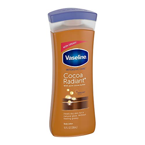 Vaseline Intensive Care Cocoa Radiant Hand & Body Moisturizer + Lip Therapy with Cocoa Butter for Healing Dry Skin & Lips