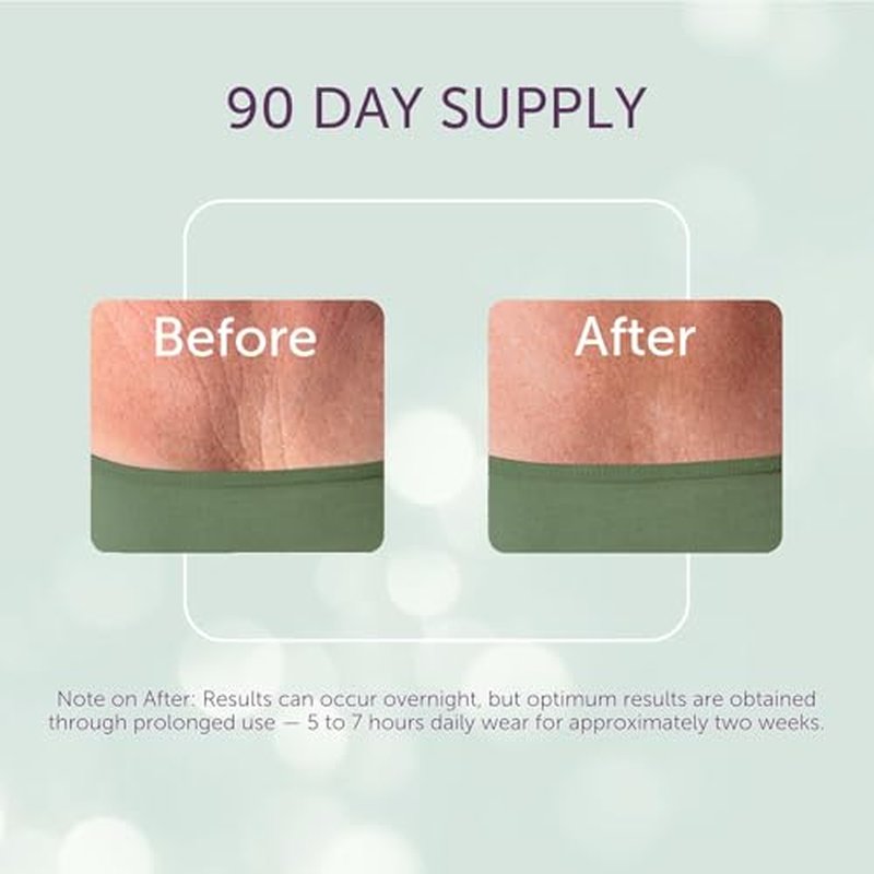 Silc Skin Decollette Pad - Medical-Grade Chest Wrinkle Pads, Smoothing Anti Wrinkle Chest Pads, Reusable Silicone Chest Wrinkle Patches, 90 Day Supply