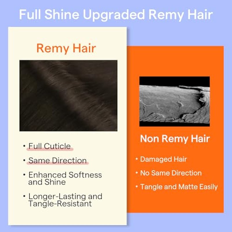 Full Shine Clip in Hair Extensions Dark Brown 24 Inch Real Hair Extensions Clip in Human Hair for Quince 7 Pcs 120 G