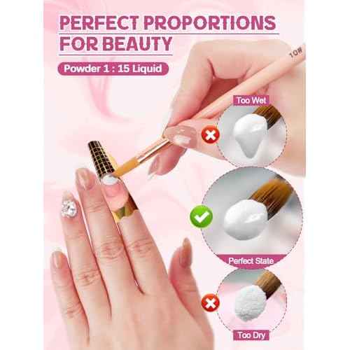 EBANKU Acrylic Nail Kit - 120g/4.23oz Acrylic Powder and 150ml Liquid Monomer Set With Brushes, Dappen Dish, Nail Primer Prep, 1 Set Drill Tools for Manicure, Nail Kit for Beginners