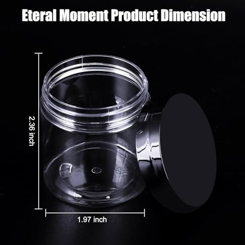 90 Pack 4 Oz Plastic Containers with Lids, OBKJJ Clear Travel Size Leak Proof Makeup Travel Containers BPA Free Cosmetic Slime Jars for Lotion, Cream, Body Butter, Makeup, Ointments (90)