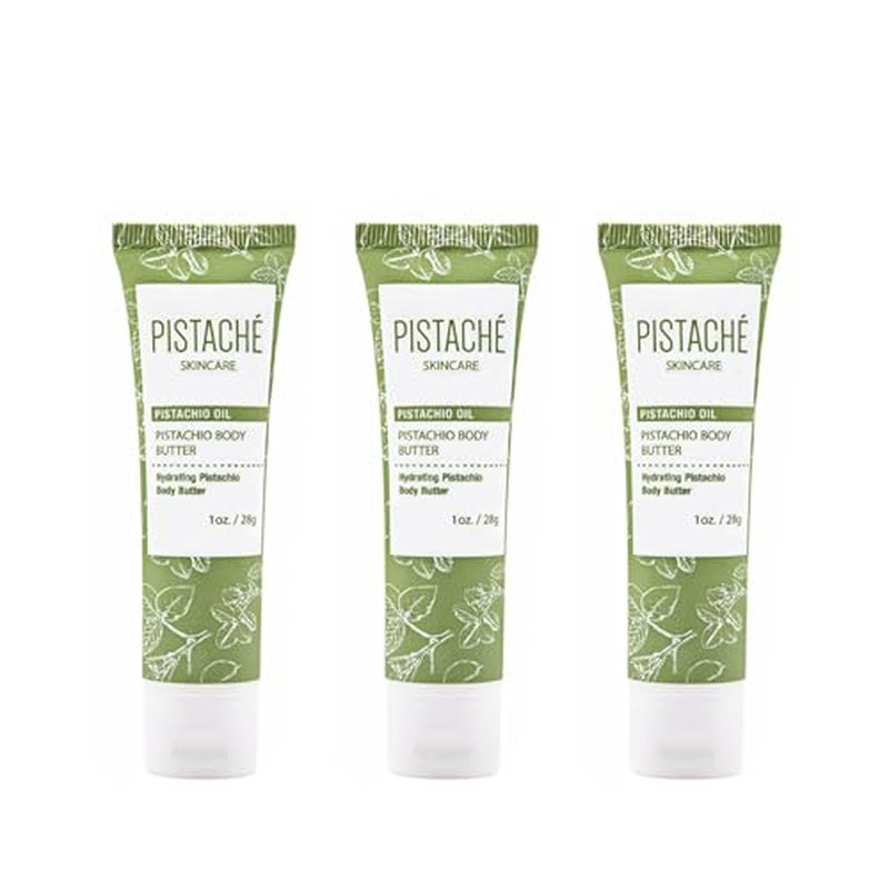 Pistach? Skincare Pistachio Oil Whipped Body Butter Cream Moisturizer (a.k.a The Boyfriend Body Butter) Trio Travel Packet Set + Hydrates Dry Skin and Nourishes + Vitamin E + Antioxidant Protection,