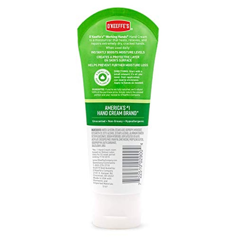 O'Keeffe's K0290004-8 Working Hands Hand Cream Tube (8 Pack), 3 oz