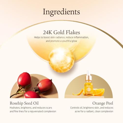 Rose Gold Oil 15ml 24K Gold Infused Face Oil | 100% Organic