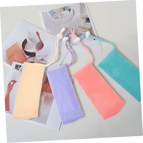 4pcs Soap Bar Shower Bag Lathering Mesh for Face Net Pouch Exfoliating