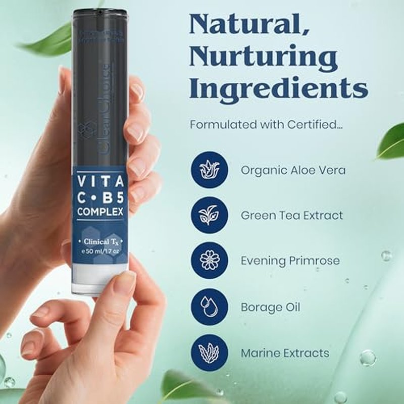 Clear Choice Vita C¡¤B5 Complex 1.7oz ? Antioxidant Lotion with Vitamin C & B5, Improves Tone, Texture, Brightens Skin, Ideal for Sun Damage & Rosacea