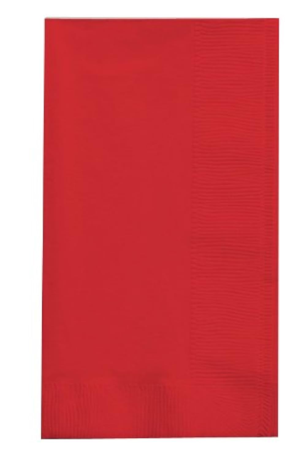 Creative Converting 50-Count Touch of Color Paper Dinner Napkins, Classic Red