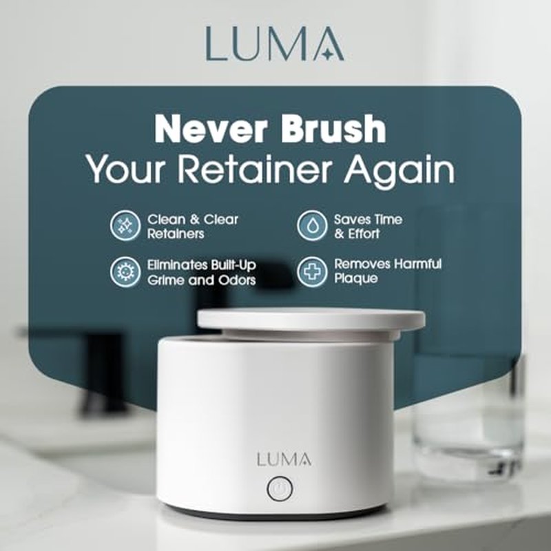 Ultrasonic Dental Appliance Cleaner ? 42kHz Sonic Cleaning for Retainers, Aligners, Mouth Guards & Dentures